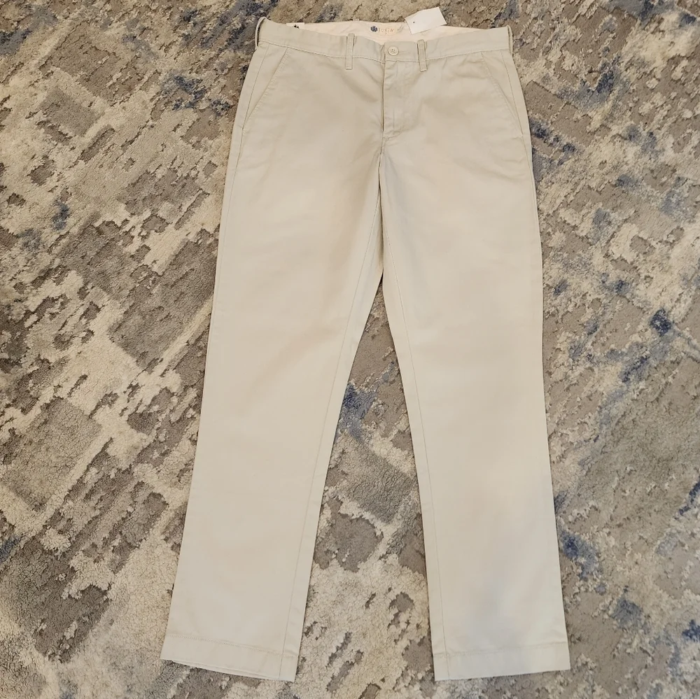 NWT J. Crew Urban Slim‎ Fit Light Beige Chino Pants Men's Size 31×30